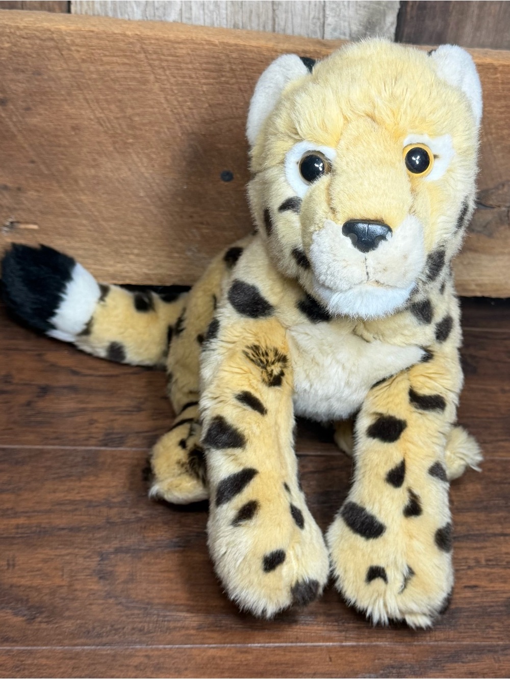 FAO Schwarz Cheetah Leopard Cub Realistic Soft Plush Stuffed 2018 12" Cat
